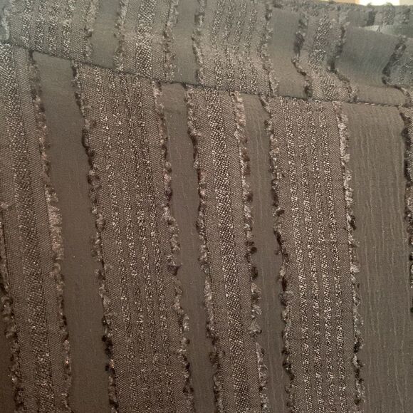 NWT Black Mini Skirt Textured Lined Chiffon Velvet Sz M - Picture 5 of 13